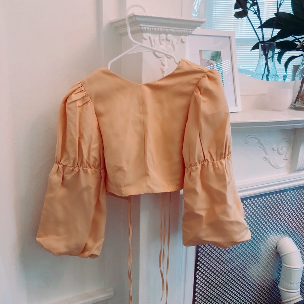 topshop yellow crop top